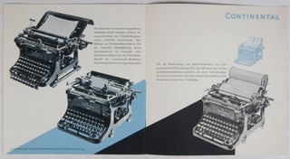 Ephemera of seven items on Continental-typewriters WITH fold-out on Wanderer Machinery & Wie eine Buchdruckschrift ensteht