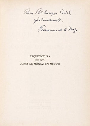 Item #28910 Estudios y fuentes del arte en México, Vol. VI: Arquitectura de los coros de monjas...