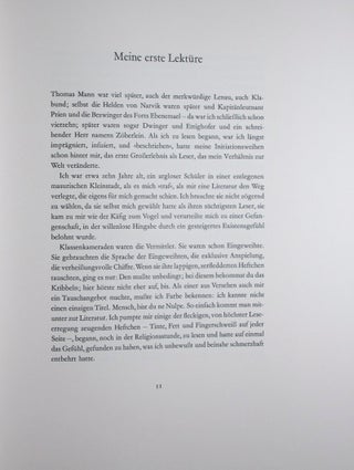 Anfänge: Drei Autobiographische Geschichten [SIGNED BY LENZ, PIATTI & FRIEDRICH WITH ORIGINAL LITHOGRAPH BY PIATTI]