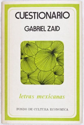 Item #29359 Cuestionario [INSCRIBED AND SIGNED BY AUTHOR]. Gabriel Zaid