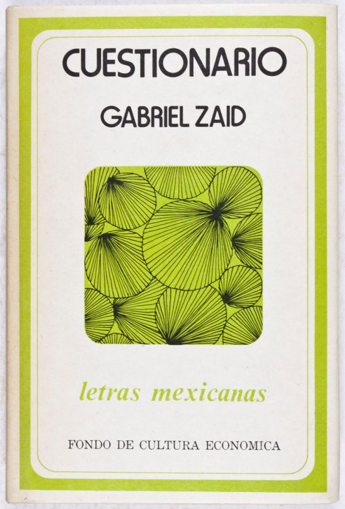 Item #29359 Cuestionario [INSCRIBED AND SIGNED BY AUTHOR]. Gabriel Zaid.