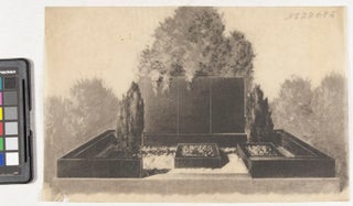 Unique Collection of Fifty-Nine Original Renderings & Photographs of Jewish and Christian Cemetery Monument Designs by Fritz Rosenberg and Hans Fink Predominantly for the Weissensee Friedhofs (many with original signature by Fink)