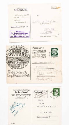 Item #29408 Collection of 3 Rare Anti-Jewish Austrian National Socialist Ephemera dealing with...