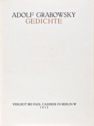 Item #29527 Three Adolf Grabowsky Works. Adolf Grabowsky