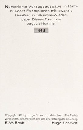 Rembrandt-Bibel. Vier Teile in einem Band, mit 240 Abbildungen und zwanzig Gravüren, gewählt und eingeleited von E.W. Bredt