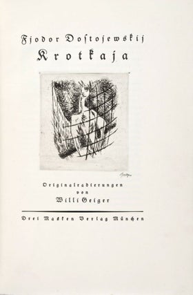 Item #29535 Krotkaja (A Gentle Creature) [WITH ORIGINAL ETCHINGS & SIGNATURE(S) BY WILLI GEIGER]....