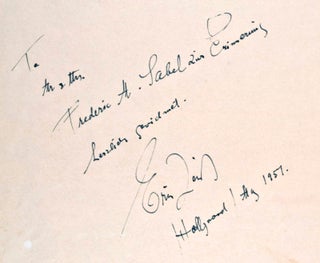 Item #29823 Two-page Facsimile "Wunderthema im Orchester" [Inscribed and Signed by Eric...