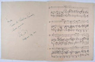 Two-page Facsimile "Wunderthema im Orchester" [Inscribed and Signed by Eric Zeisl]