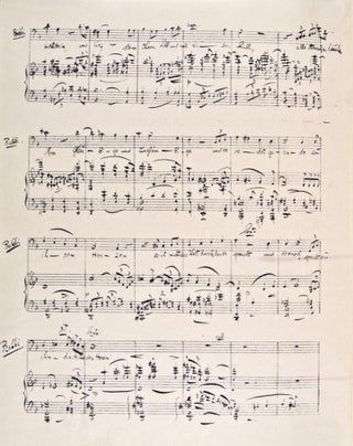Two-page Facsimile "Wunderthema im Orchester" [Inscribed and Signed by Eric Zeisl]