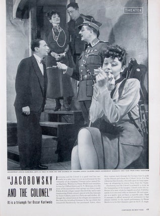 Unique Collection of Original Oskar Karlweis Photographs (many signed) With LIFE Magazine (April 10, 1944) Containing Special Article on Karlweis' Performance in "Jacobowsky and the Colonel" on Broadway