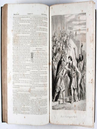 Illustrirte Pracht-Bibel oder die ganze Heilige Schrift des Alten und Neuen Testaments, nach der deutschen Uebersetzung D. Martin Luther's. Erster Band: Die geschichtlichen Bücher des Alten Testaments. Zweiter Band. Erste Abtheilung: Die Lehrbücher und die Propheten des Alten Testaments. Zweiter Band. Zweite Abtheilung: Die Apogryphen des Alten Testaments. Dritter Band: Die Bücher des Neuen Testaments. 3 volumes bound in one (Complete)