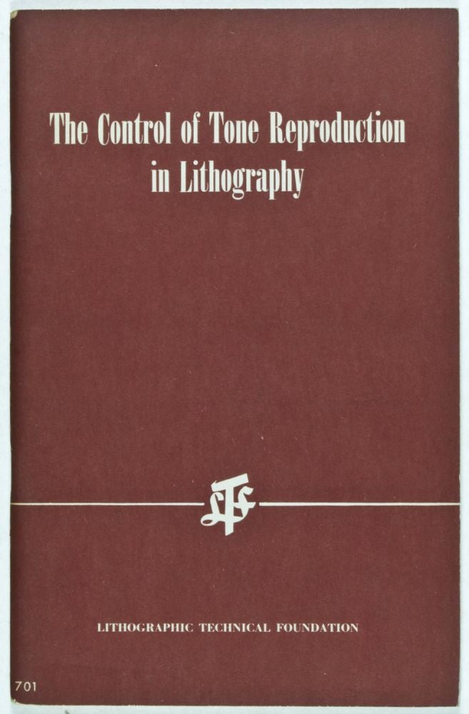 Item #31892 The Control of Tone Reproduction in Lithography. Michael H. Bruno, George W. Jorgensen.