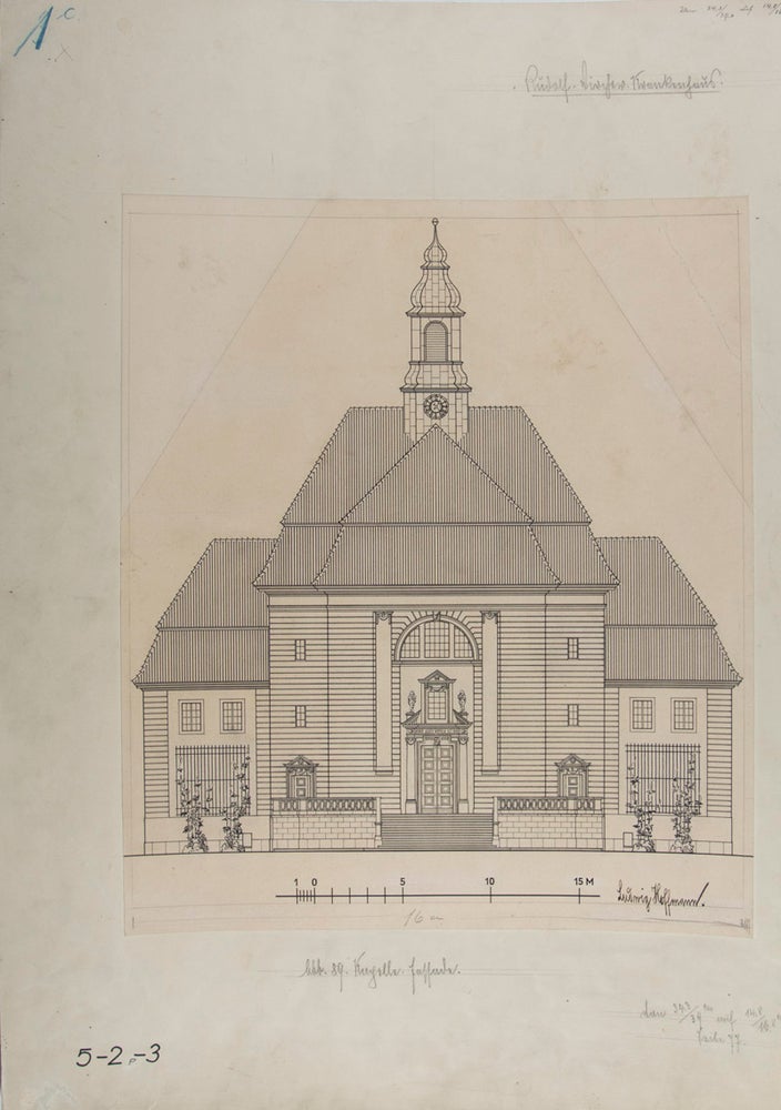 Item #31997 Collection of 10 original printed architectural plans & drawings by Ludwig Hoffmann of the Rudolf-Virchow-Krankenhaus (Hospital) in Berlin-Wedding. Signed & annotated by Hoffmann, some also signed by Stadtbauinspektor Tietze. Ludwig Hoffmann.