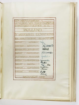 Twenty Photogravures Signed by Adolf Lazi with Original Manuscript Letter & various related Ephemera (Presentation Copy)