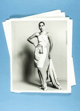 Unique Diane von Furstenberg 1984 Spring/Summer & 1985 Fall Couture collection with publicity photographs by Helmut Newton, 100's of original full & partly colored renderings, drawings in various states, swatch samples, press photos, Polaroid's and various other related material