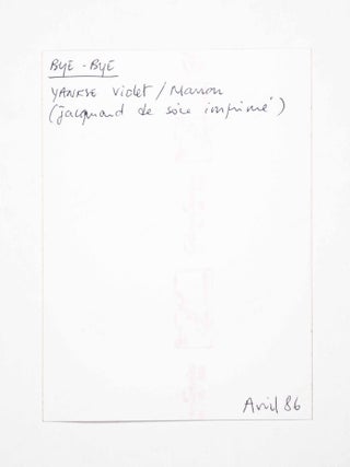 Unique Diane von Furstenberg 1984 Spring/Summer & 1985 Fall Couture collection with publicity photographs by Helmut Newton, 100's of original full & partly colored renderings, drawings in various states, swatch samples, press photos, Polaroid's and various other related material