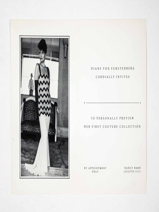 Unique Diane von Furstenberg 1984 Spring/Summer & 1985 Fall Couture collection with publicity photographs by Helmut Newton, 100's of original full & partly colored renderings, drawings in various states, swatch samples, press photos, Polaroid's and various other related material
