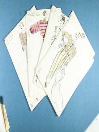 Unique Diane von Furstenberg 1984 Spring/Summer & 1985 Fall Couture collection with publicity photographs by Helmut Newton, 100's of original full & partly colored renderings, drawings in various states, swatch samples, press photos, Polaroid's and various other related material