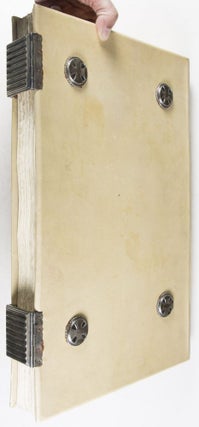 Decorative Full Vellum Binding designed by Johann Vinenz Cissarz (issued for the purpose of documenting a German city's chronicle during World War I)