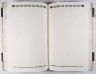 Decorative Full Vellum Binding designed by Johann Vinenz Cissarz (issued for the purpose of documenting a German city's chronicle during World War I)
