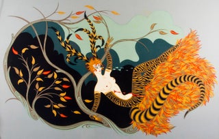 Item #33707 Signed Silk Scarf Design entitled "Autumn" by Erté. Erté, Romain de...