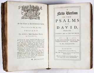 The Book of Common Prayer, and Administration of the Sacraments and Other Rites and Ceremonies of the Church According to the Use of the Church of England together with the Psalter or Psalms of David Pointed as They Are To Be Sung or Said in Churches (1775) [Bound with:] A New Version of the Psalms of David, Fitted to the Tunes used in Churches. By N. Brady, D.D. chaplain in ordinary, and N. Tate, Esq; poet-laureat, to His Majesty (1776). 2 volumes bound in one (Complete)