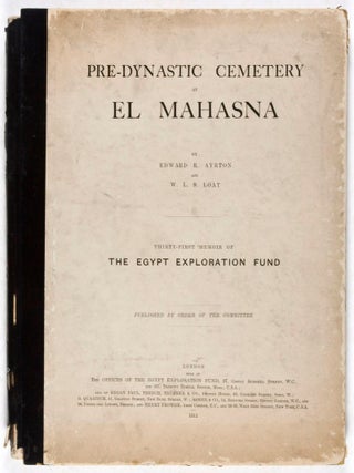 Item #34013 Pre-Dynastic Cemetery at El Mahasna (Thirty-First Memoir of The Egypt Exploration...