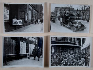 9 original photographs documenting the 1933 boycott of Jewish businesses in Berlin.