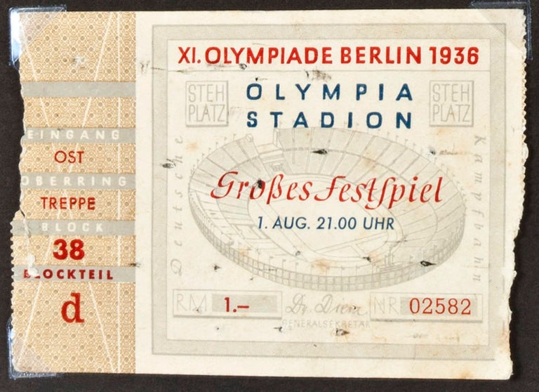 Item #34728 Unique photo album of the Berlin Olympic Games of 1936. n/a.