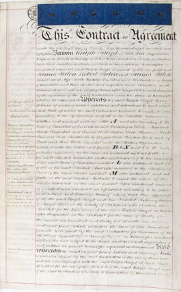 Contract for certain alterations in and additions to Keele Hall, Staffordshire. the Property of Ralph Sneyd Esquire [MANUSCRIPT ON VELLUM]