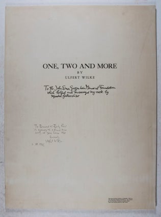 Item #36766 One, Two And More [SIGNED & INSCRIBED BY ARTIST]. Ulfert Wilke