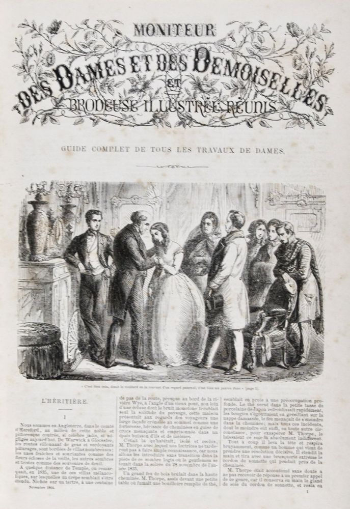 Item #36966 Le Moniteur des Dames et des Demoiselles 1864-1865 (November 1864-October 1865) [WITH 13 HAND-COLORED PLATES]. Jules David, Illustrations by.