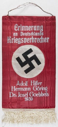 Item #37256 Erinnerung an Deutschlands Kriegsverbrecher: Adolf Hitler, Hermann Göring, Dr. Josef...