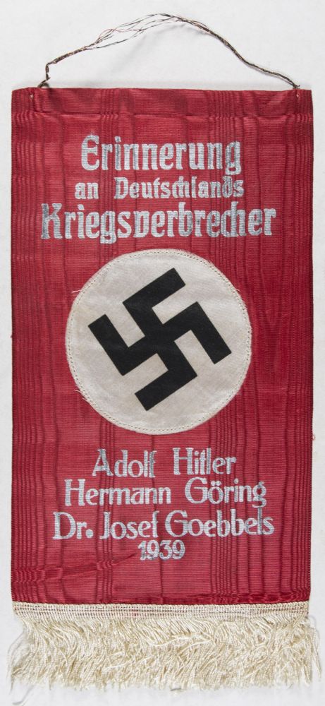 Item #37256 Erinnerung an Deutschlands Kriegsverbrecher: Adolf Hitler, Hermann Göring, Dr. Josef Goebbels, 1939 (In memory of Germany's war criminals) [ANTI-NAZI DOCUMENT]. n/a.