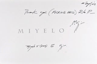 Miyelo [INSCRIBED, SIGNED, AND WITH ORIGINAL PRINT TITLED, NUMBERED AND SIGNED BY THE AUTHOR]