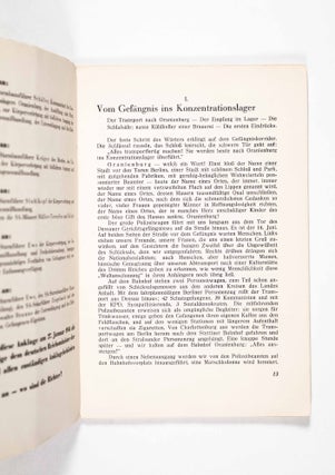 Oranienburg: Erster authentischer Bericht eines aus dem Konzentrationslager Geflüchteten (Oranienburg: The first authentic report from someone who escaped the concentration camp)