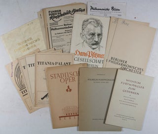 Lot of 23 Berlin Philharmonic, Opera Programs and Other Memorabilia Pertaining to German Conductor Wilhelm Furtwängler (1929-1955)