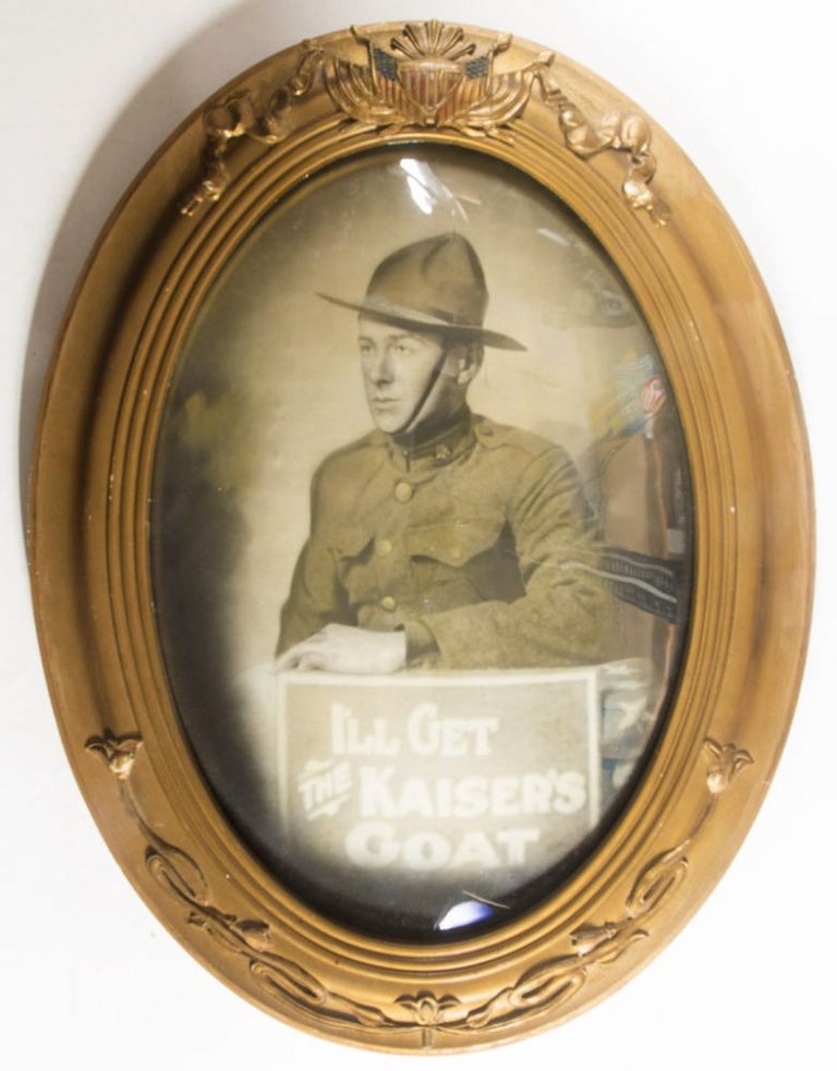 Item #38187 "I'll Get the Kaiser's Goat" Original hand-colored photogravure portrait of a WWI American soldier. n/a.