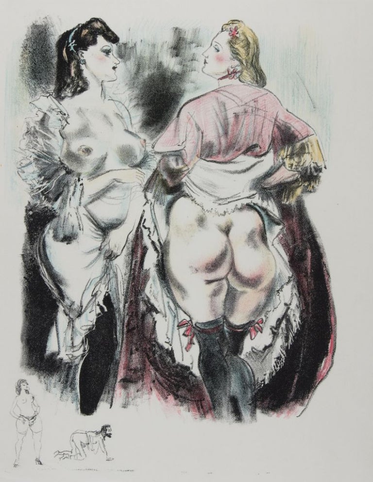 Item #38998 Oeuvres Libres: Les Amies Femmes. Paul Verlaine, Louis Berthommé-Saint-André, Text by, Illustrations attributed to.