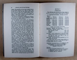 Item #39215 A Manual of Directions Suggestions and Guidance for Cottage Mothers and Supervisors...