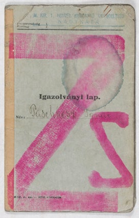 Item #39305 Igazolványi lap [Identification Card issued for an Hungarian Jewish man during...
