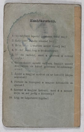 Igazolványi lap [Identification Card issued for an Hungarian Jewish man during WWII]