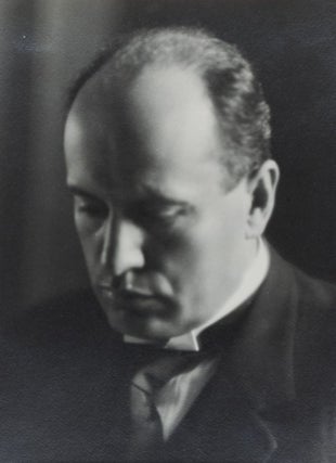 Item #39394 Photograph: Portrait of Mussolini [INSCRIBED BY BENITO MUSSOLINI TO LOUIS BARTHOU]....