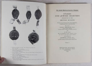 Starrs and Jewish Charters Preserved in the Jewish Museum. 3 Vol- set (Complete)