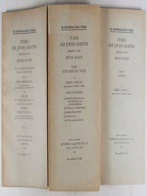 Starrs and Jewish Charters Preserved in the Jewish Museum. 3 Vol- set (Complete)