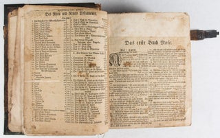 Biblia, Das ist: Die Heilige Schrift Altes und Neues Testaments, Nach der Deutschen Uebersetzung D. Martin Luthers, mit jedes Capitels kurtzen Summarien, auch beygefügten vielen und richtigen Parallelen; Nebst einem Anhang des dritten und vierten Buchs Esra und des dritten Buchs der Maccabäer