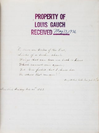 Item #39613 Original 19th-Century Manuscript Book of Poems. John Moultrie, Henry Wadsworth...