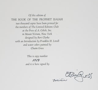 The Book of the Prophet Isaiah in The King James Version [SIGNED]
