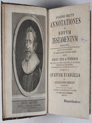 Annotationes in Novum Testamentum : Tomus I. Quatuor Evangelia et explicationem decalogi continens.; Tomi II. Pars I. Acta Apostolorum, et Paulli Epistolas ad Romanos, Corinthios, Galatas, Ephesios, Philippenses, et Colossenses complectens; Tomi II. Pars II. Epistolas Paulli ad Thessalonicenses, Timotheum, Titum, Philemonem, Hebraeos, Porro Epistolas Iacobi, Petri, Ioannis, Iudae, et Ioannis Apocalypsin complectens. 3 vols. bound in 2 (Complete)