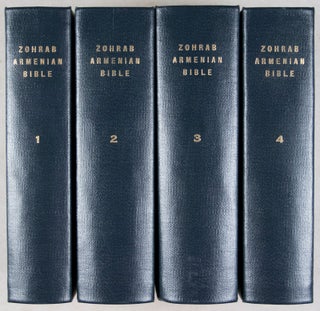 Աստուածաշունչ մատեան Հին եւ Նոր Կտակարանաց, բաժանեալ ի չորս հատորս The Book of the Old and New Testaments [The Zohrab Armenian Bible]. 4 vol. set (Complete)